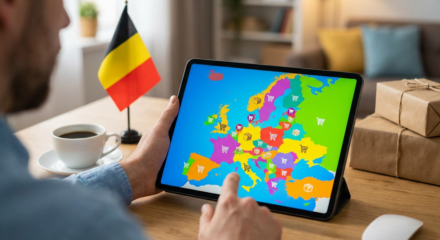 Wat een Belgische verkoper ziet als je naar de Europese e-commerce kaart kijkt